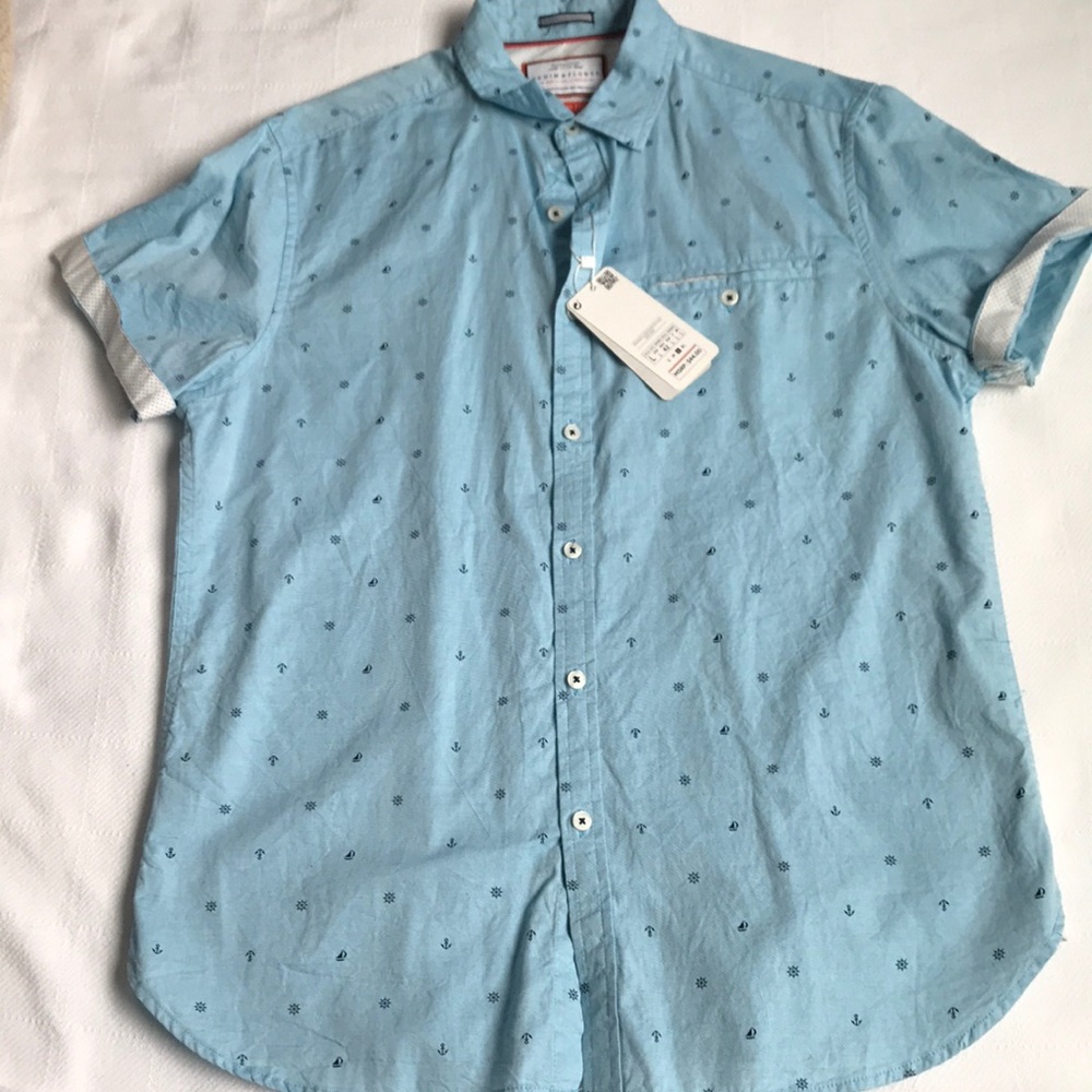 (NEW) Denim & Flower men’s Knit shirt w/tags